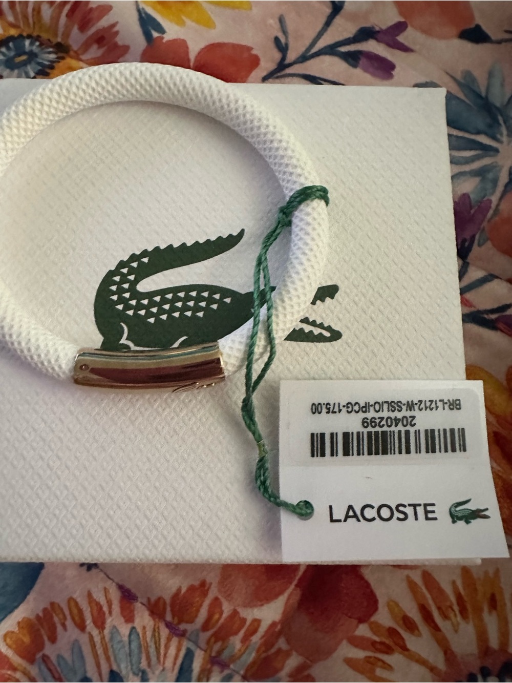 Lacoste White Mesh Bracelet with Gold-Tone Accent - Picture 3 of 5